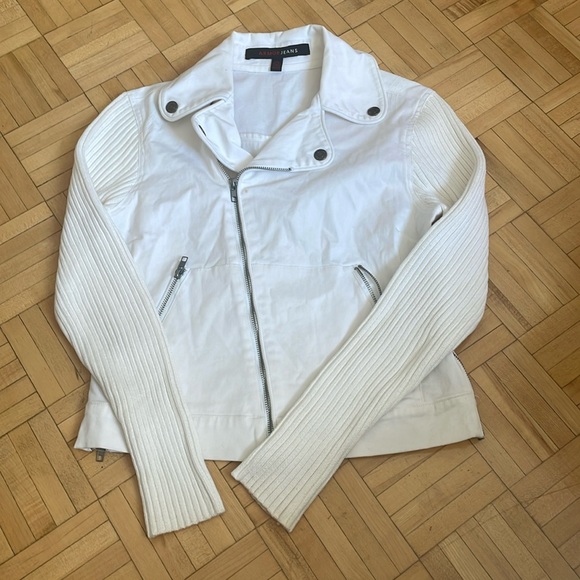 armor jeans white jacket with ribbed sleeves - Picture 1 of 4